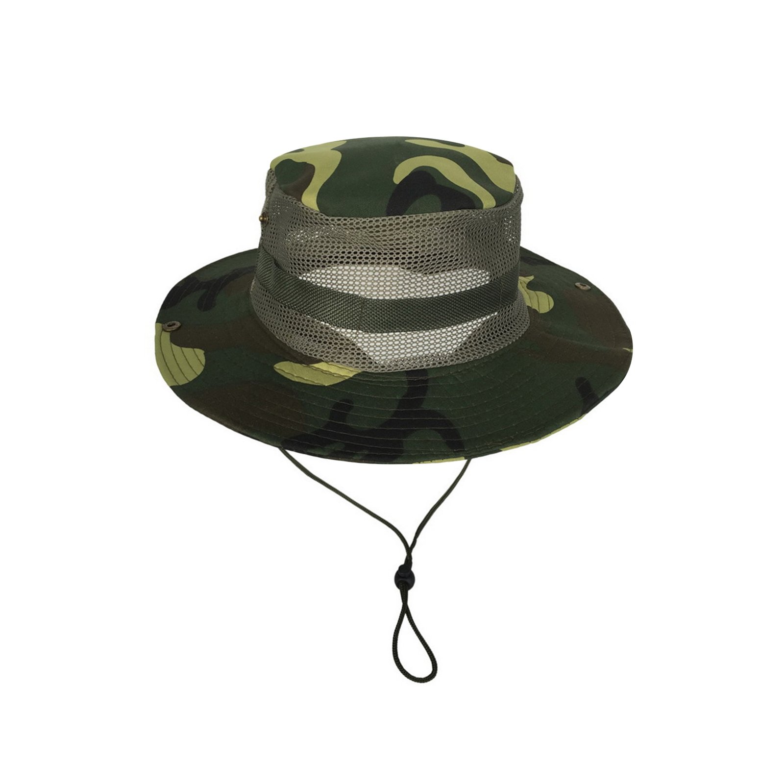Wide Brim Mesh Sun Bucket Hat