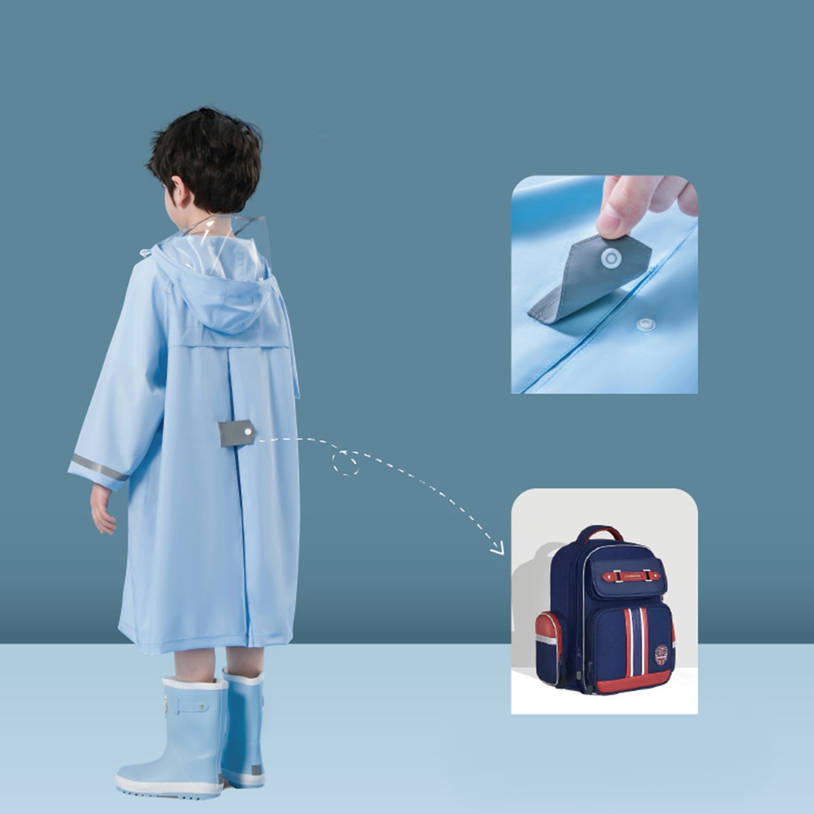 Children Waterproof Windproof Raincoat Jacket