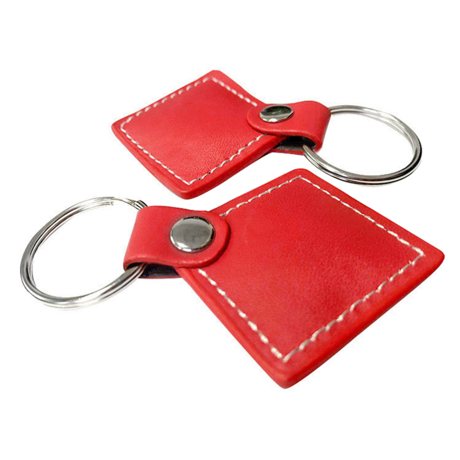 Leatherette Quadrate Keychain