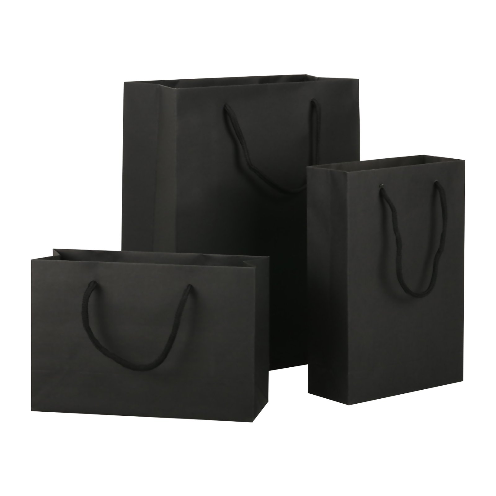 Premium Black Matte Paper Shopping bag