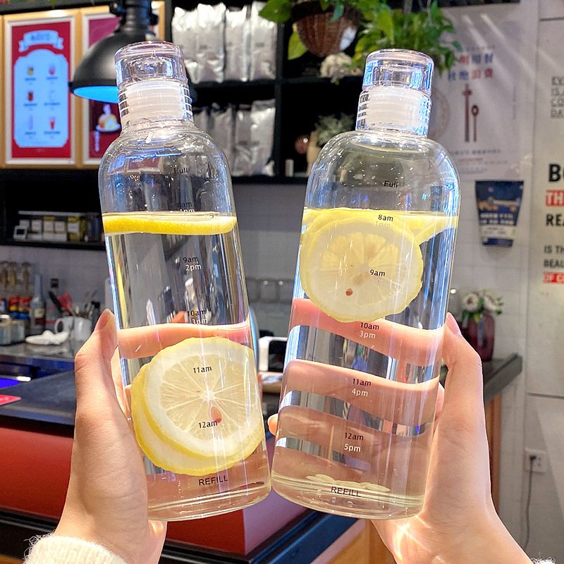 Transparent With Time Scale Water Bottle