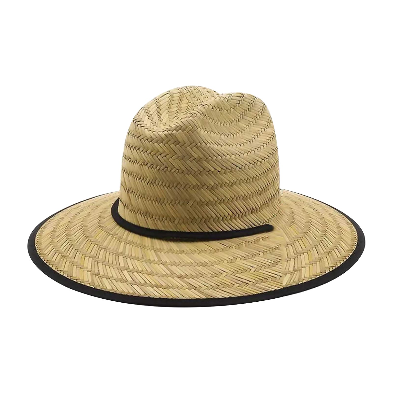 Lifeguard Straw Hat + Full Color Underbrim Imprint and Patch