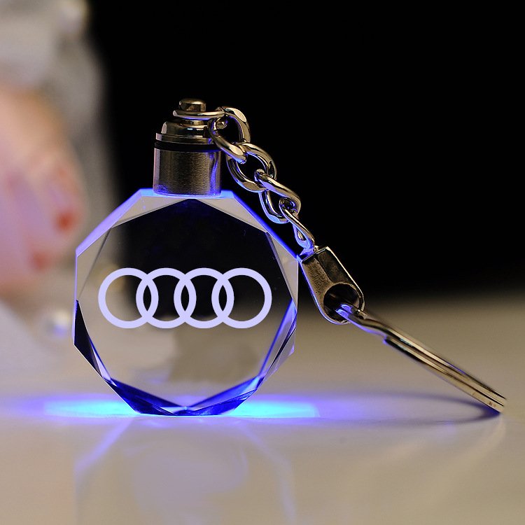 LED Light Crystal Key Chain