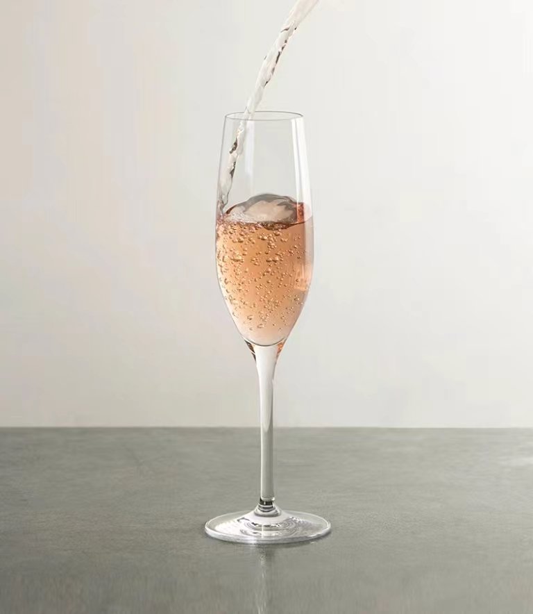 8oz Premium Crystal Champagne Glasses Elegant Flute Set of 4