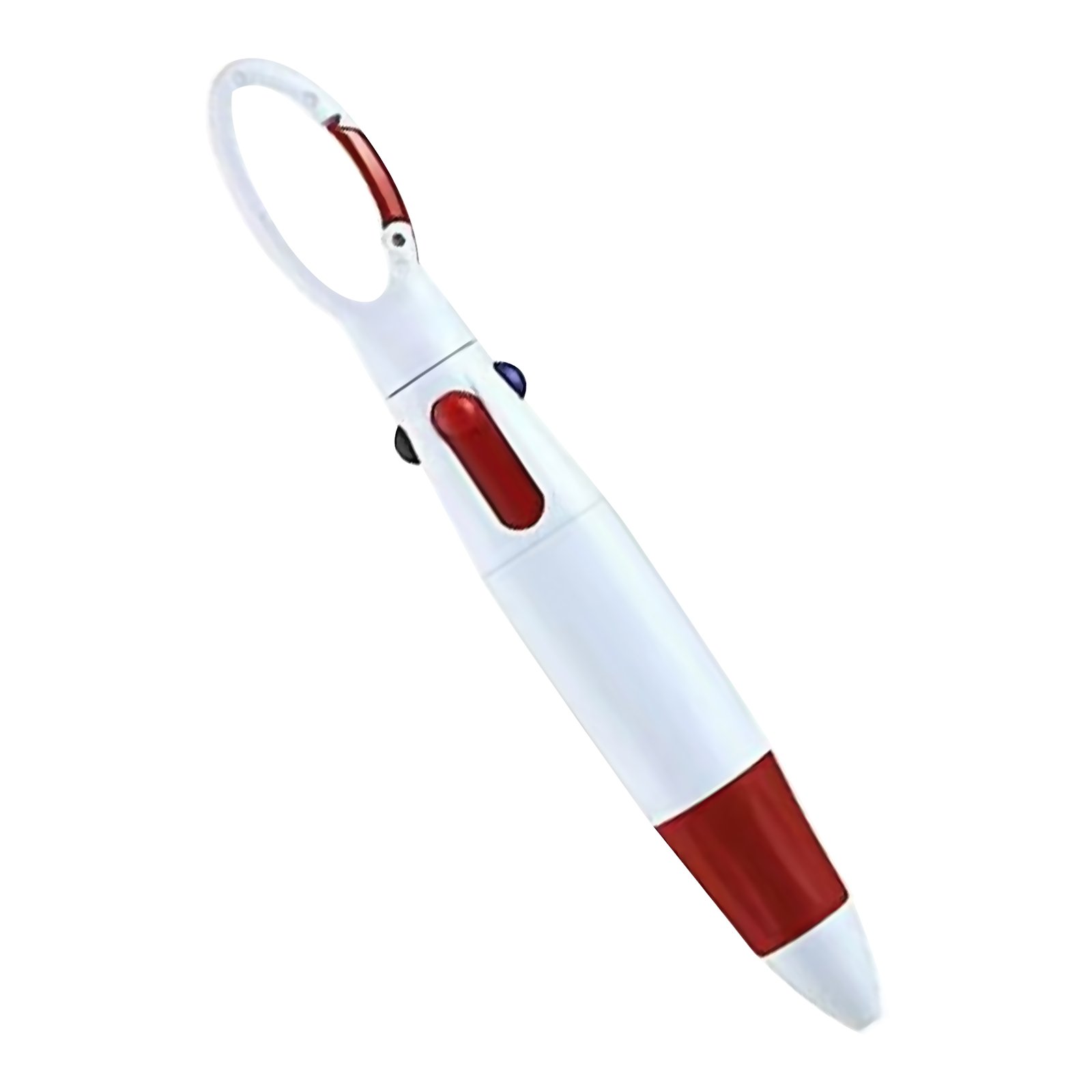 4-In-1 Plastic Carabiner Shuttle Pen