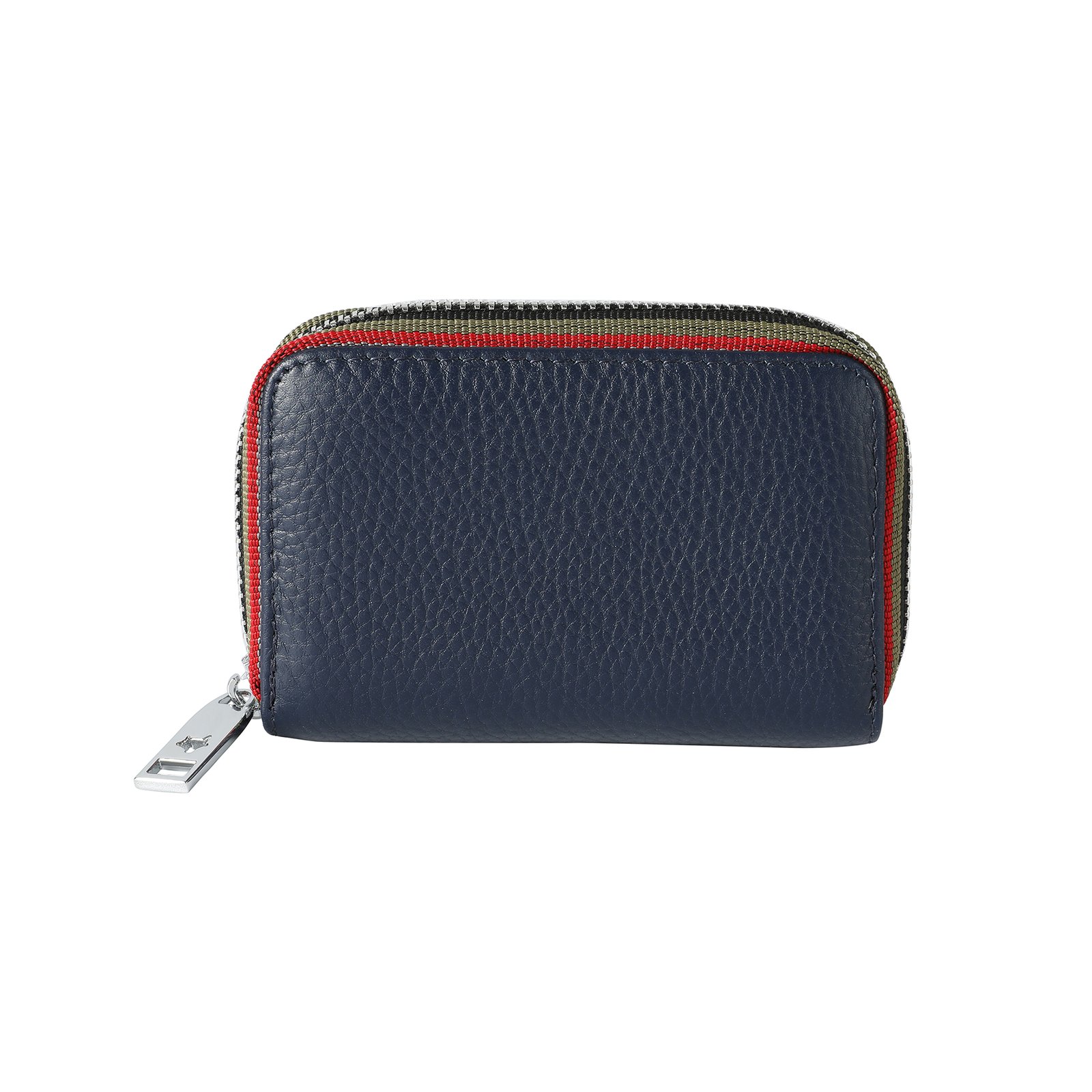 Leather Credit Card Wallet with Zipper