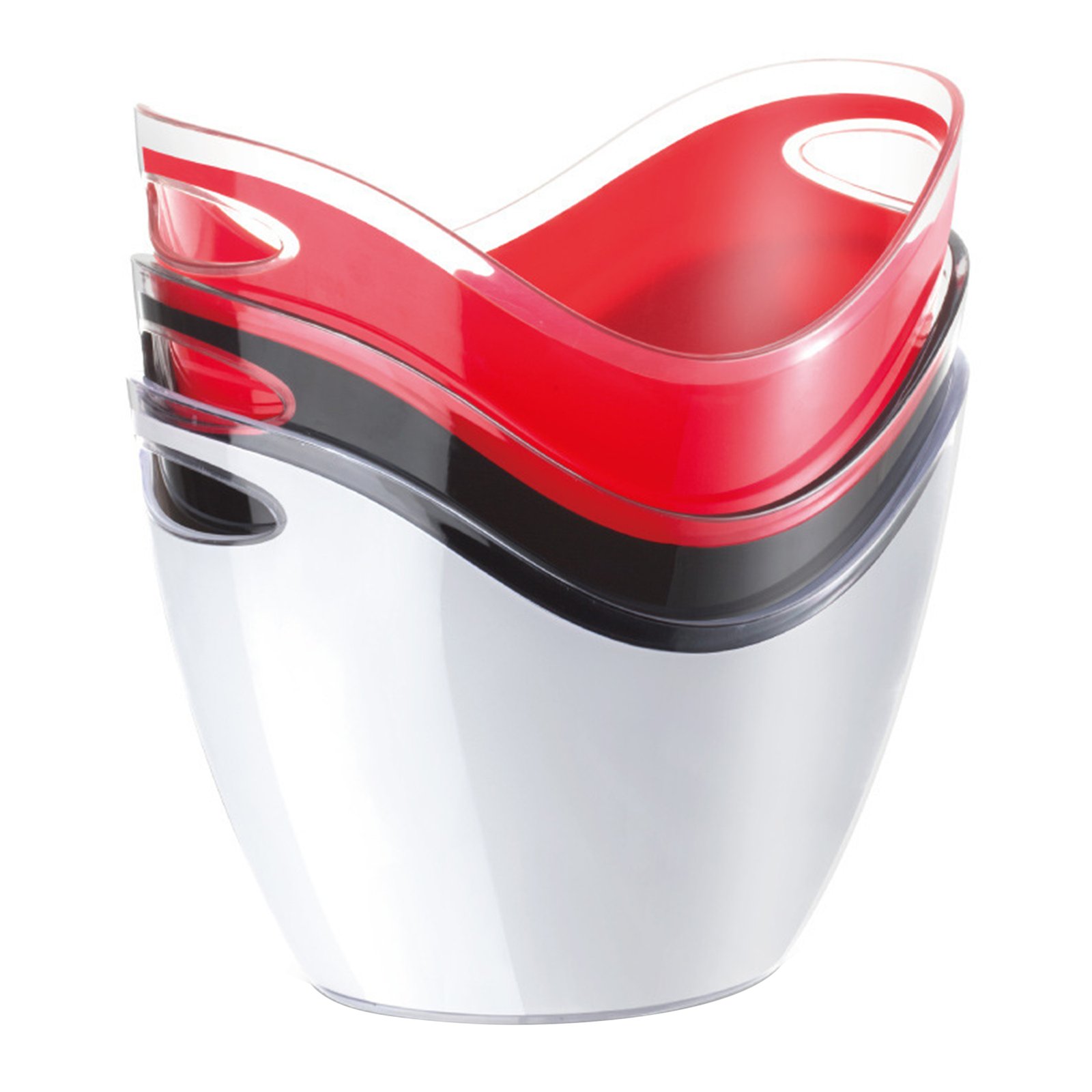 4L Clear Plastic Ice Bucket (1 Gal)