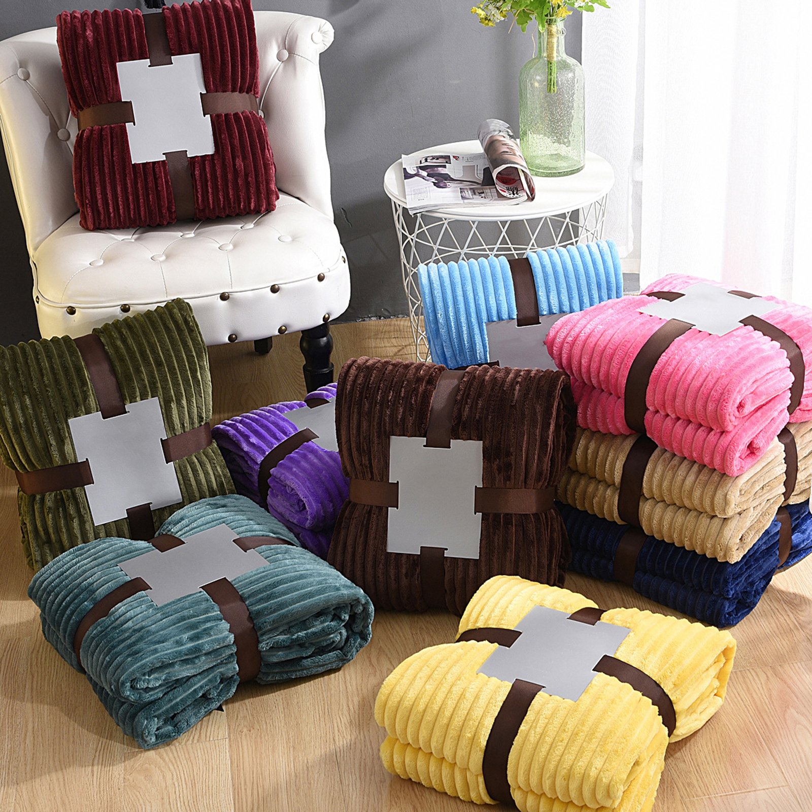 39.37"x59.06" Flannel Blanket Sofa Throw Gift
