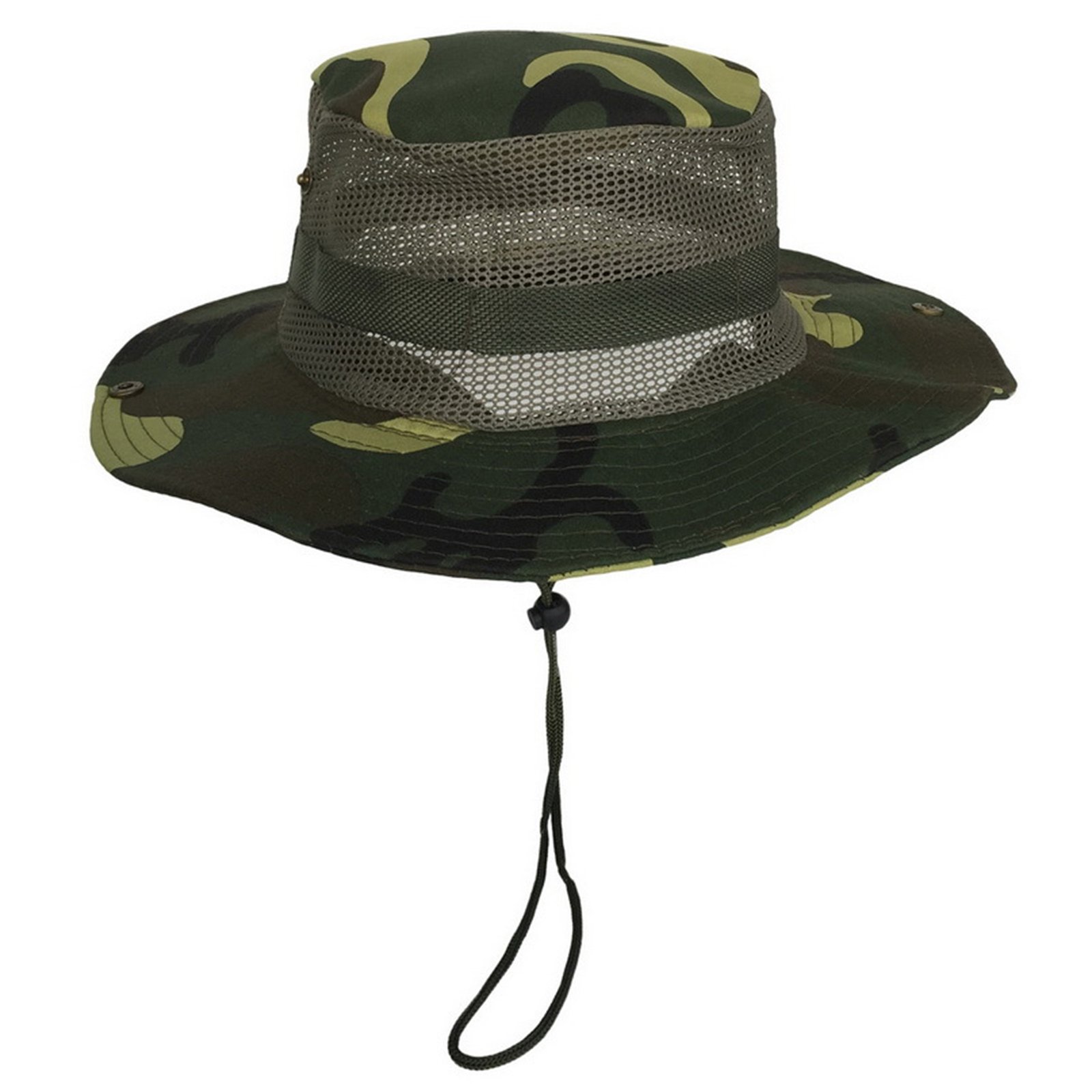 Wide Brim Mesh Sun Bucket Hat