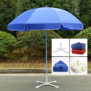 10 FT Portable Advertising Sunshade Umbrella With Cross Base