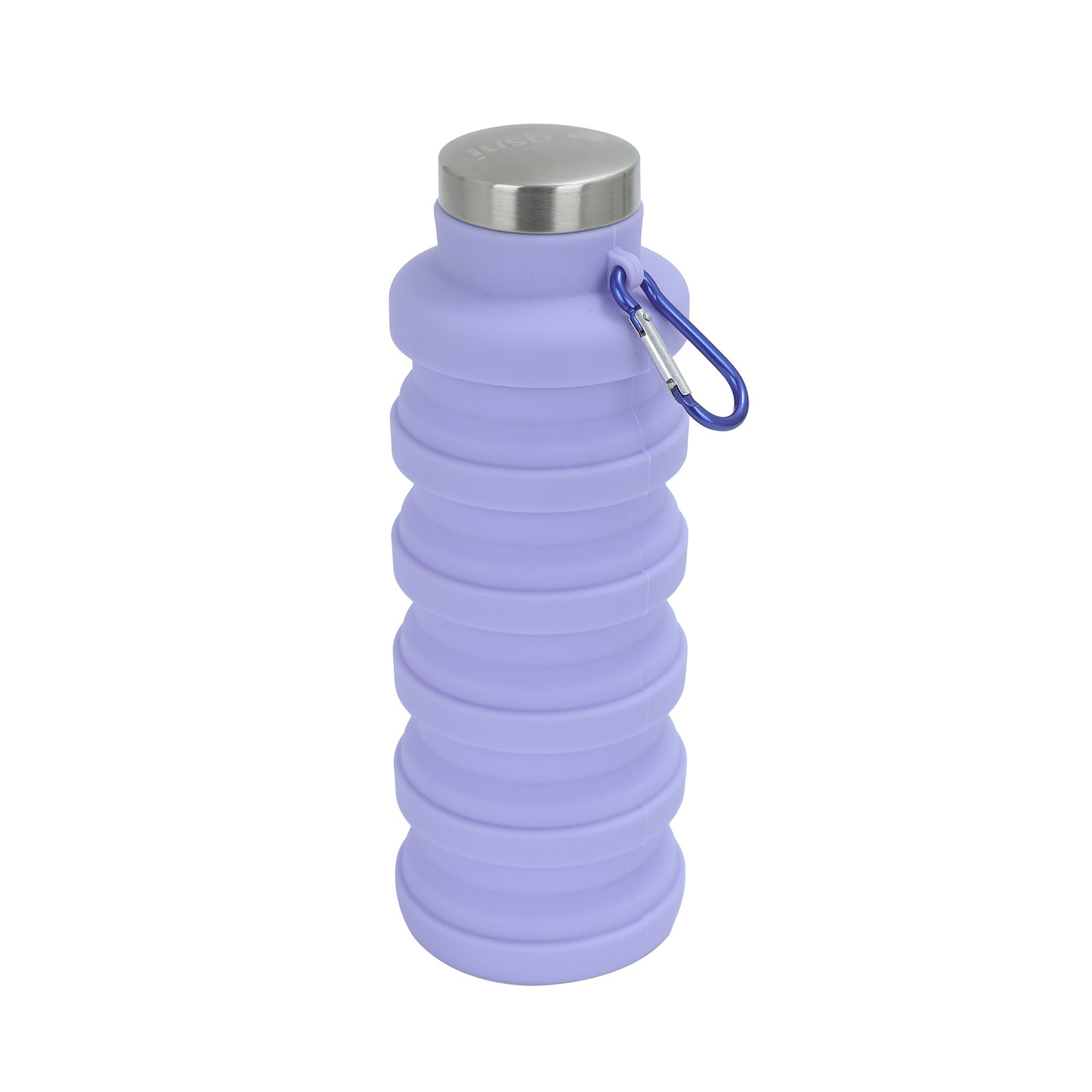 17 oz Collapsible Silicone Water Bottle w/ Carabiner