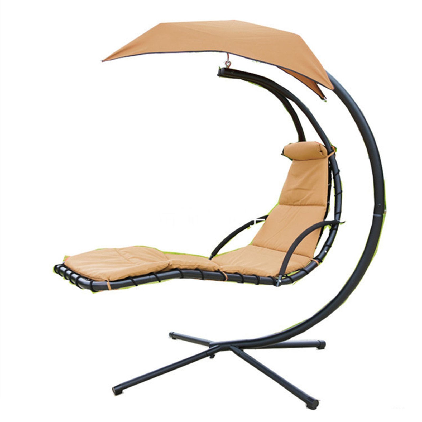 Outdoor Hanging Curved Steel Lounge Chair Swing