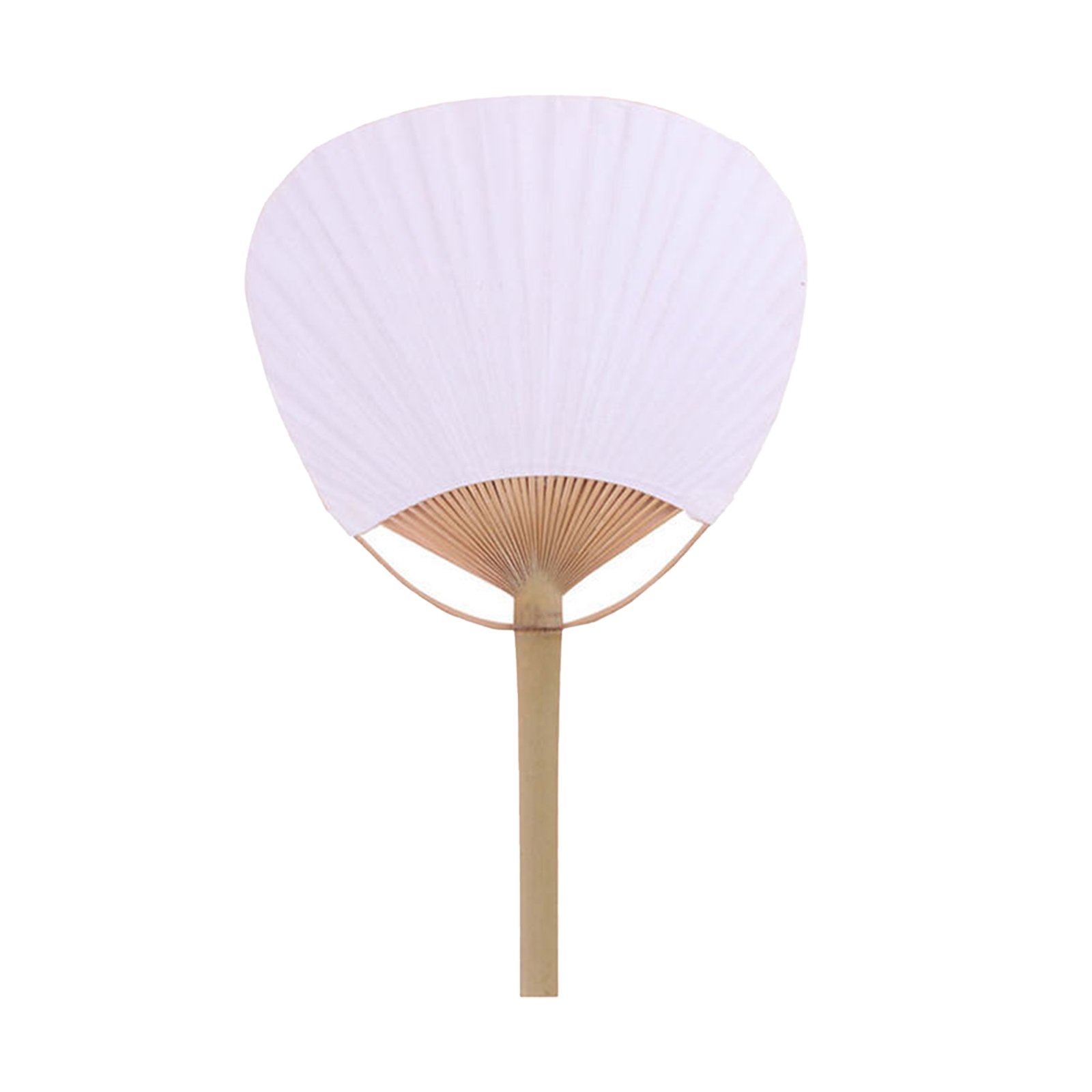 9.5"x15" Custom Paddle Fan With Long Bamboo Handle