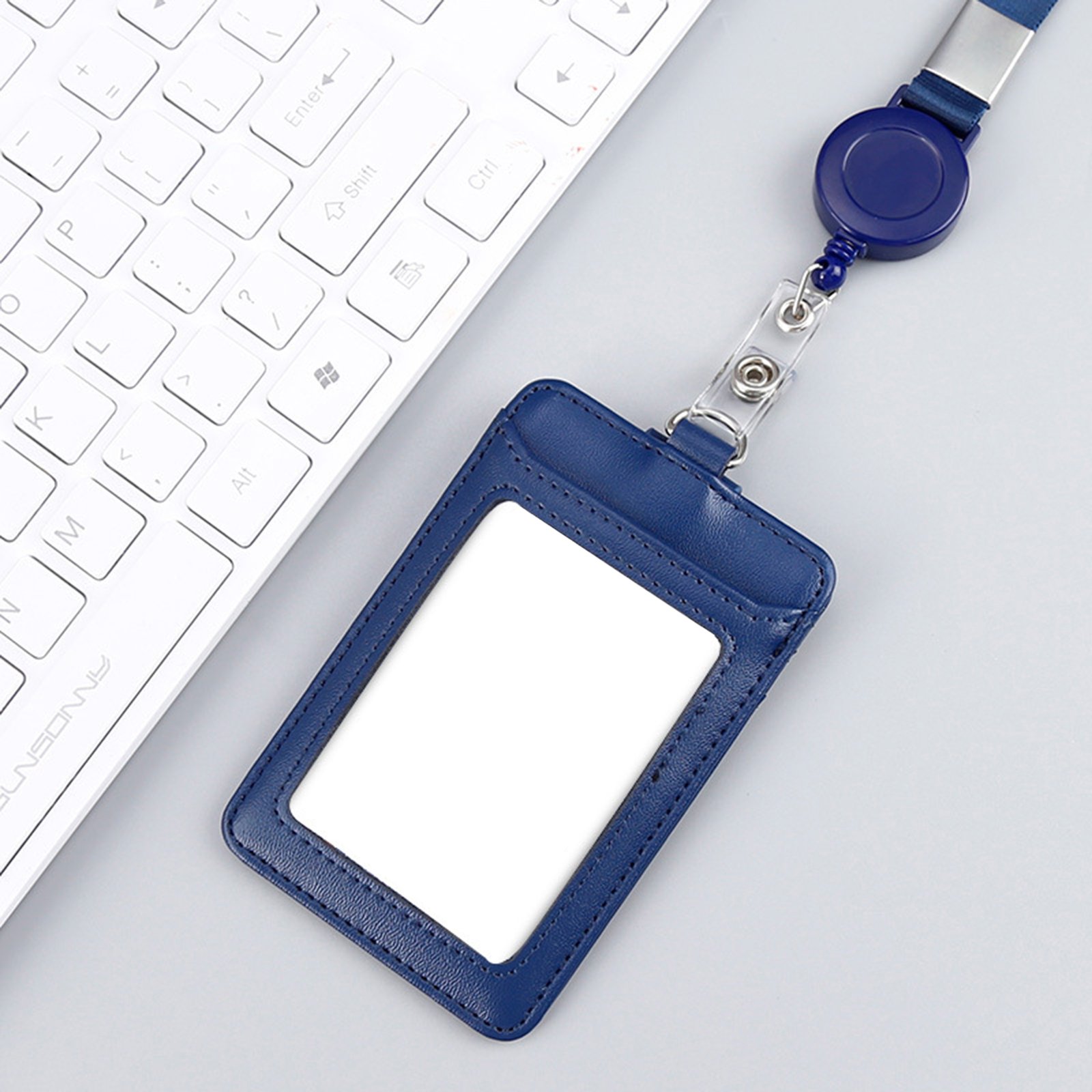 ID Badge Holder With Retractable Lanyard