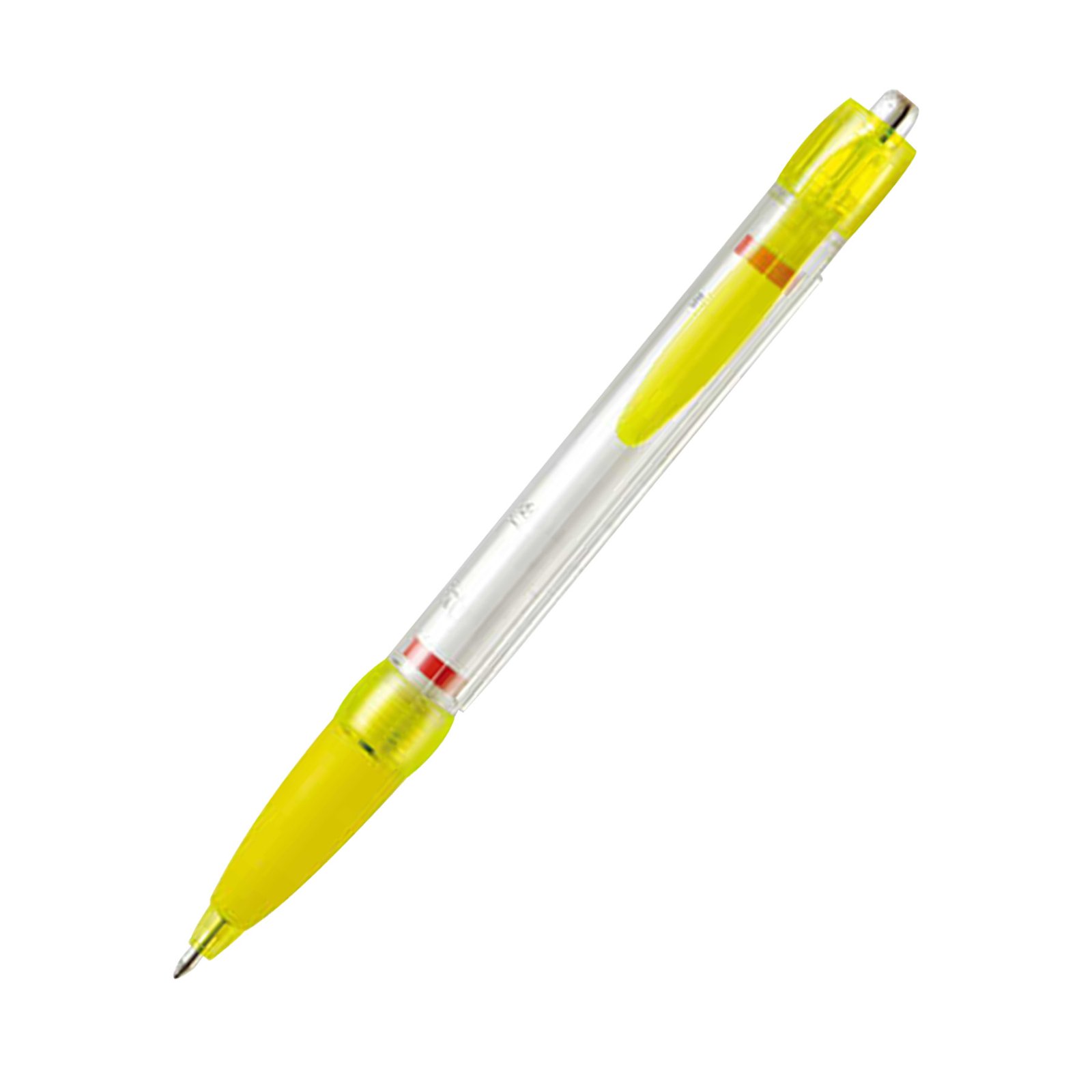 Adventising Plastic Push Ball Point Pen with Printed Paper R