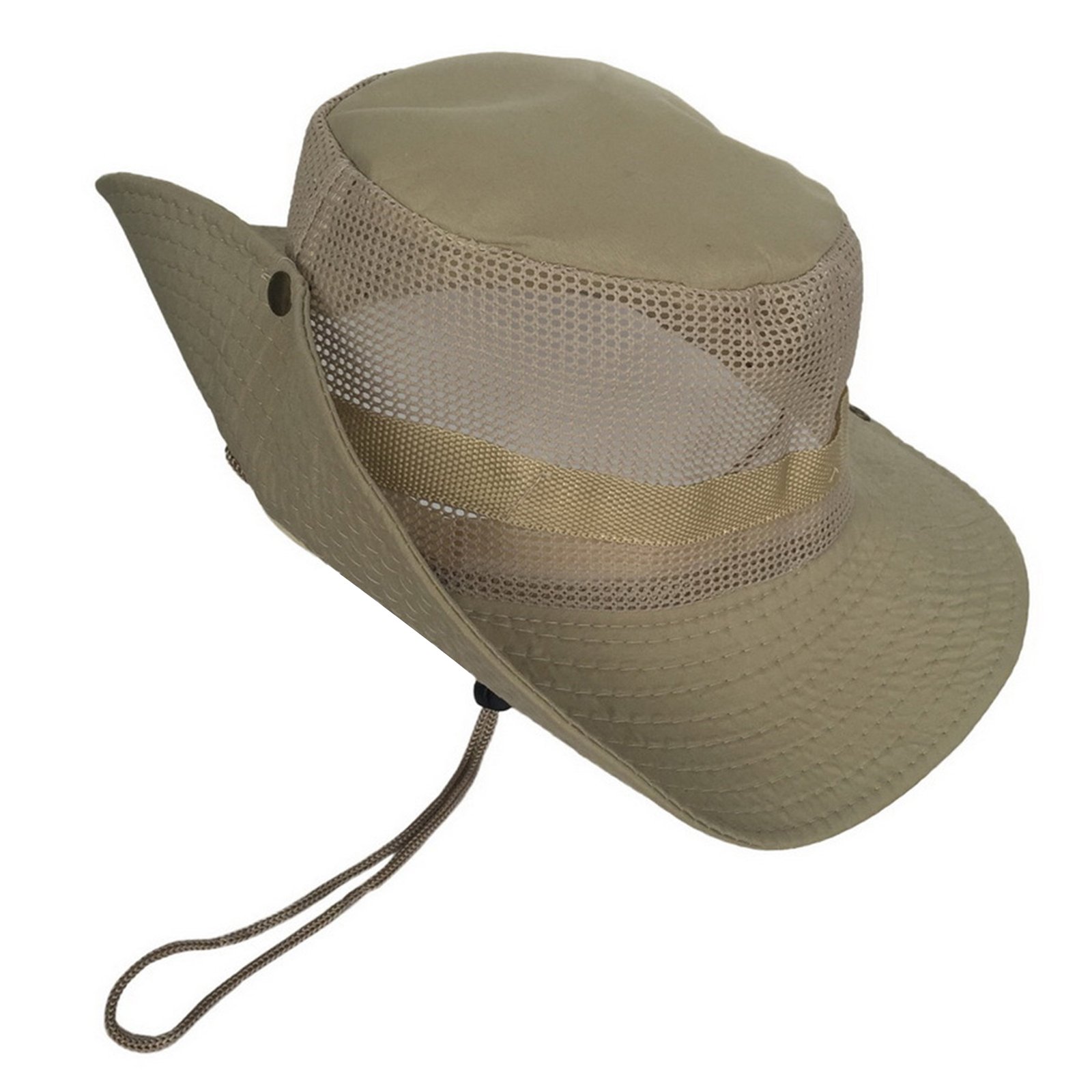 Wide Brim Mesh Sun Bucket Hat
