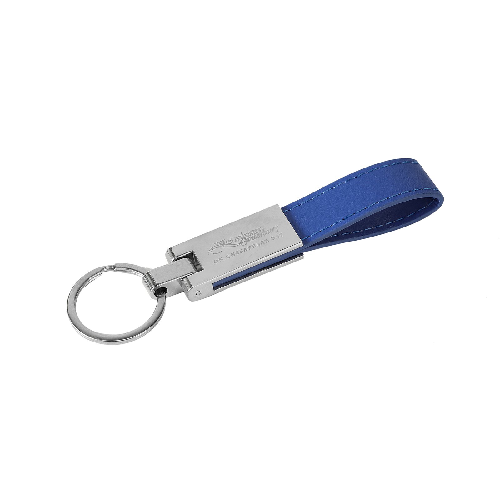 Leatherette Silver Key Ring
