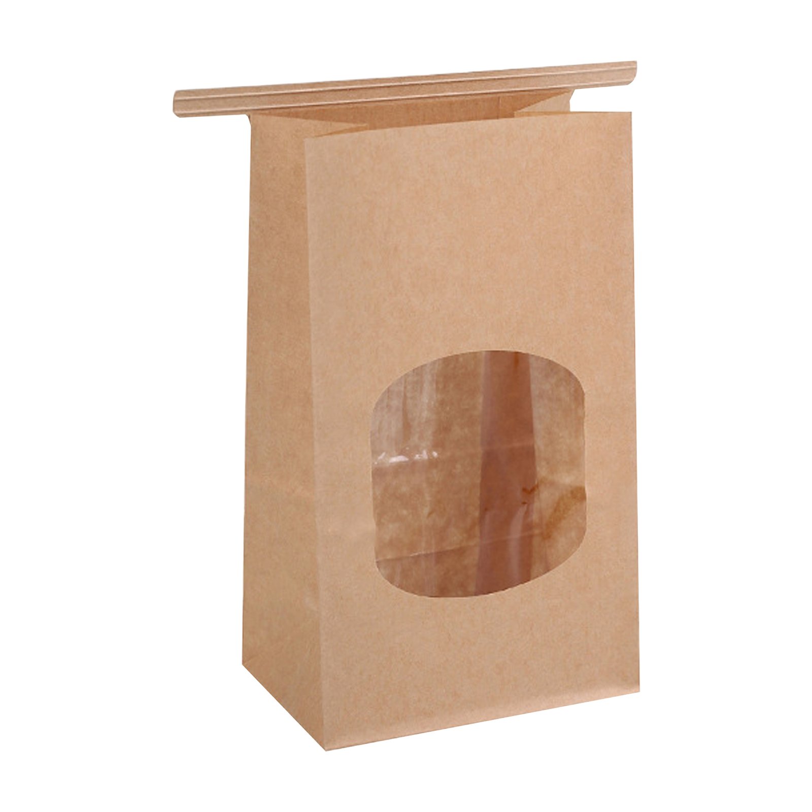 Clear Window Kraft Toast Bag Waterproof