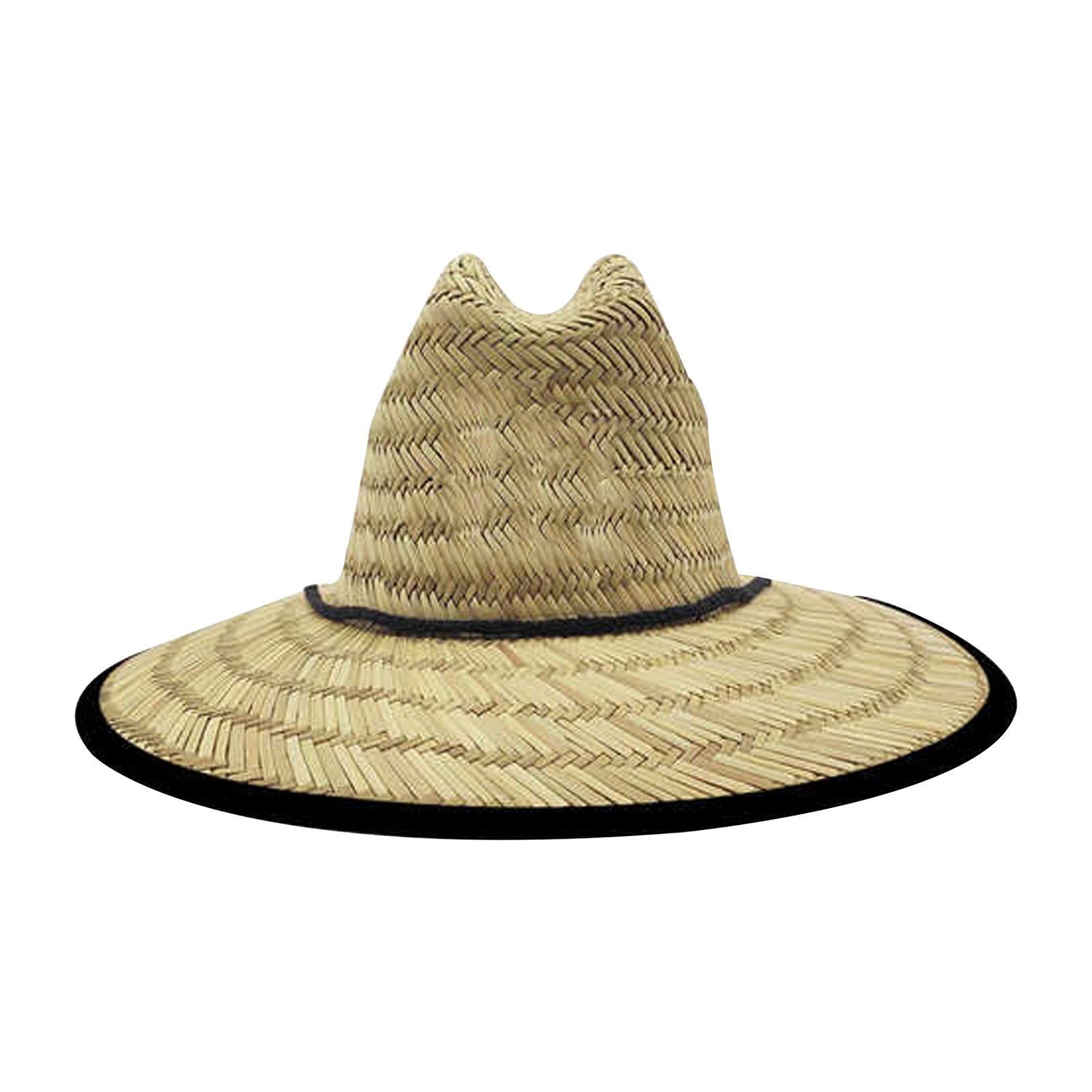 Lifeguard Straw Hat + Full Color Underbrim Imprint and Patch