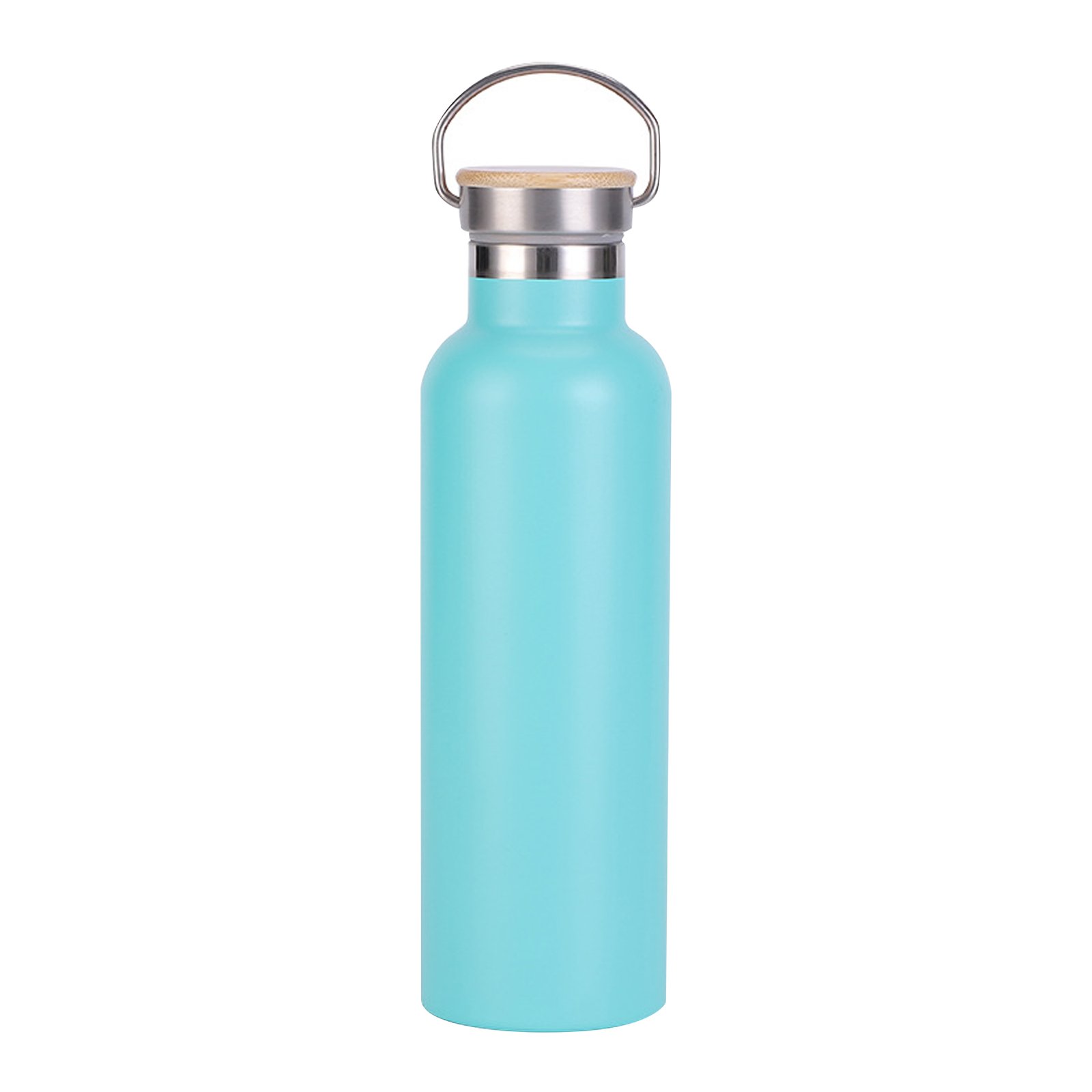 750ml double wall stainless steel bottle with bamboo lid