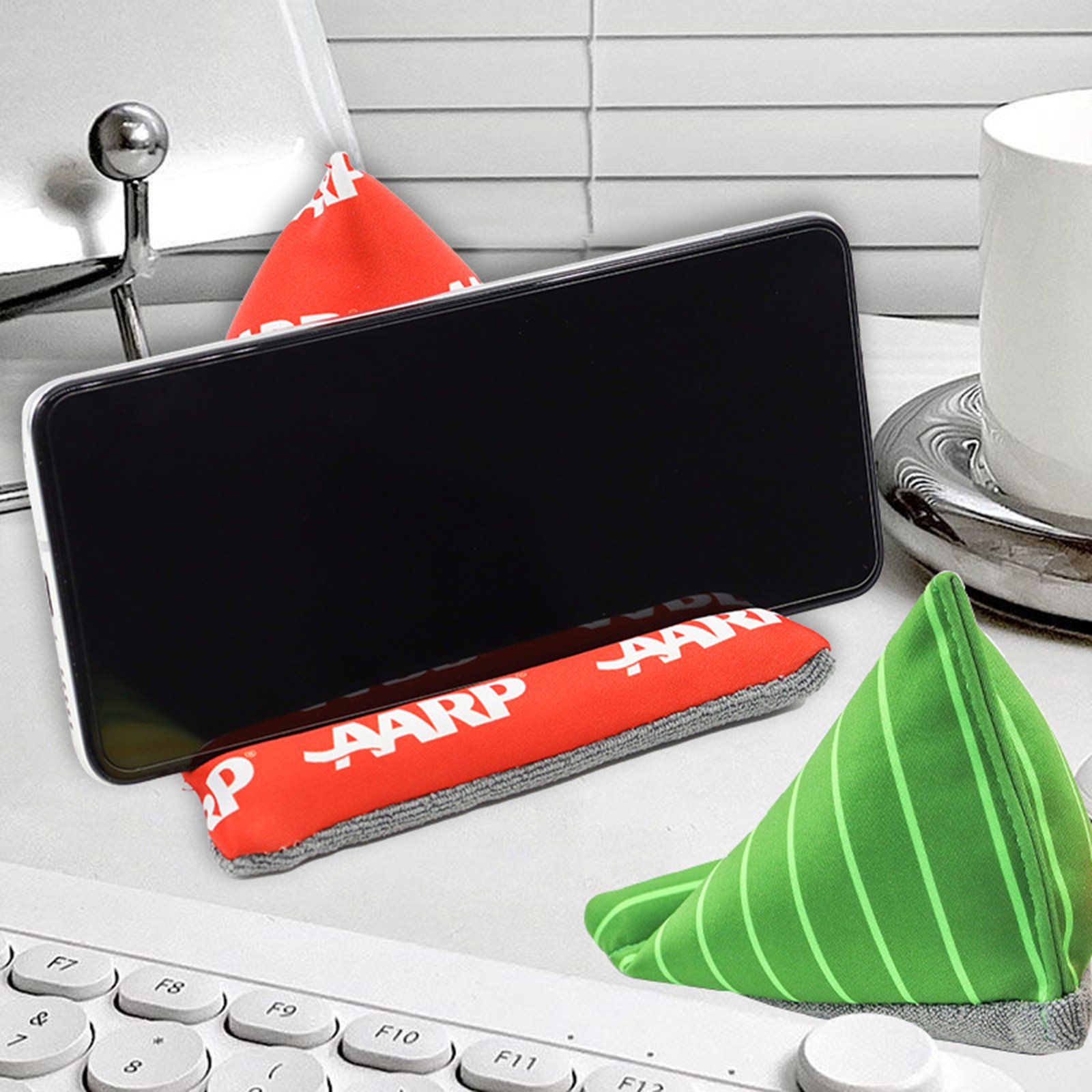 Microfiber Pyramid Mobile Device Stand