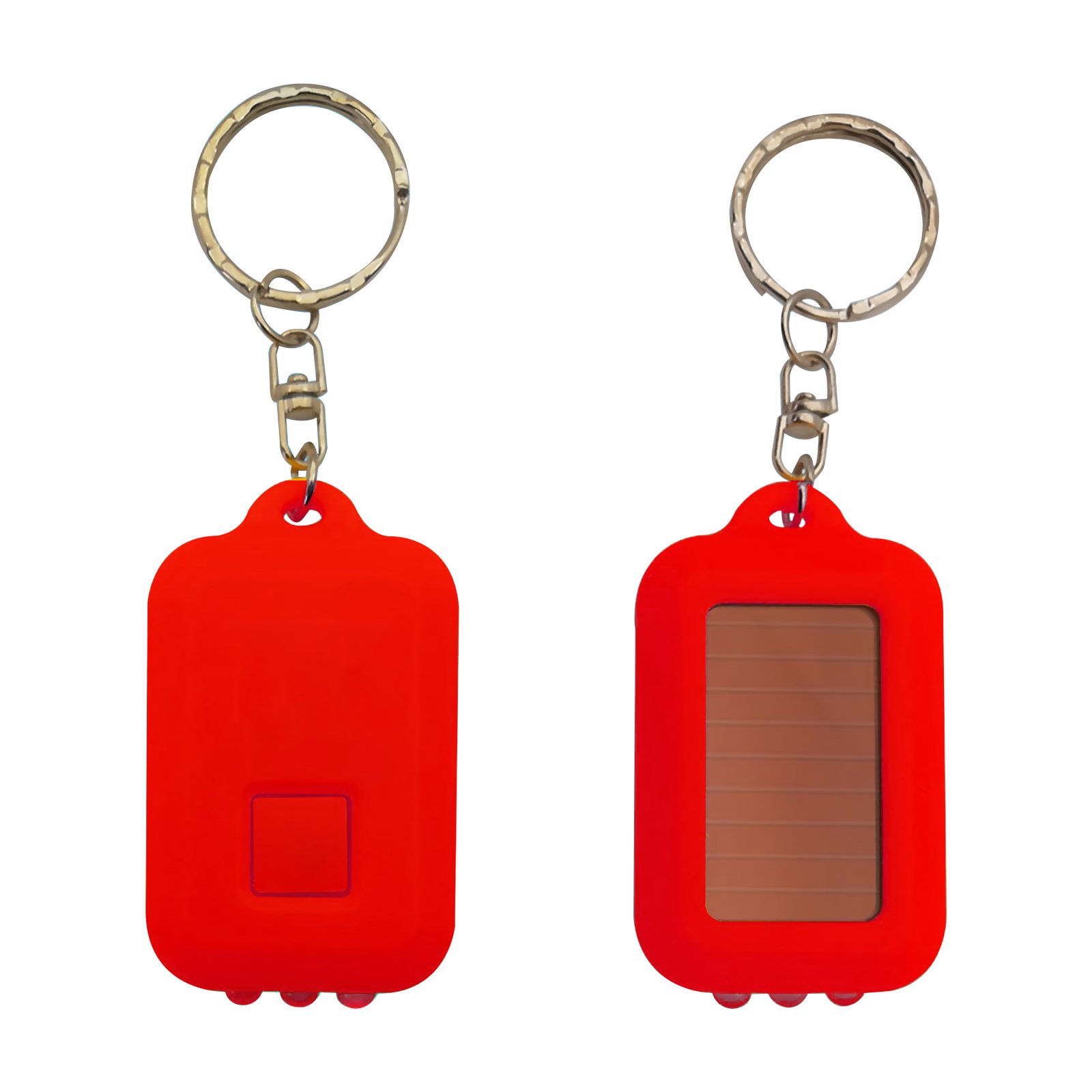 Solar Powered Led Flashlight Keychain