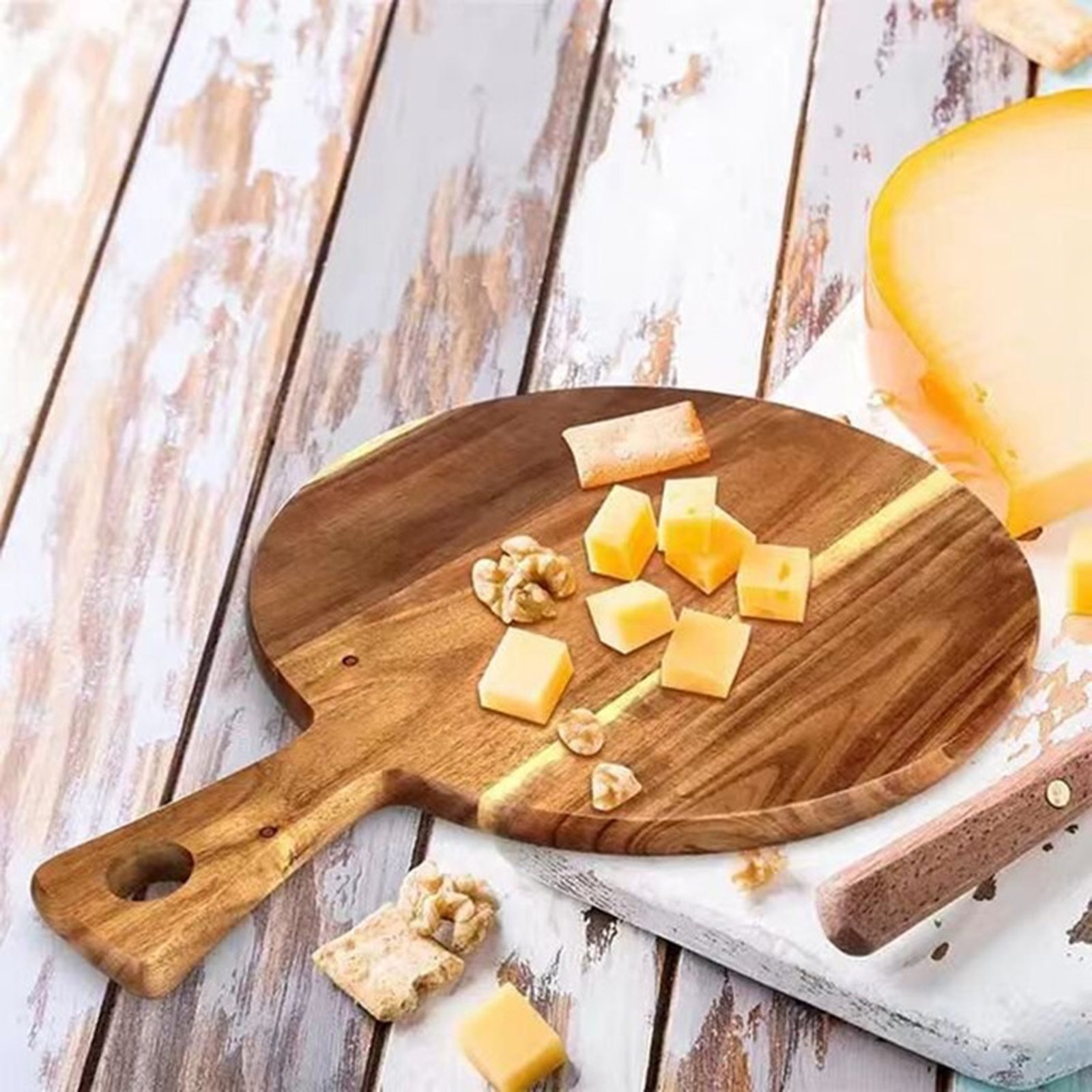 12" Cutting Board Wooden Pizza Board