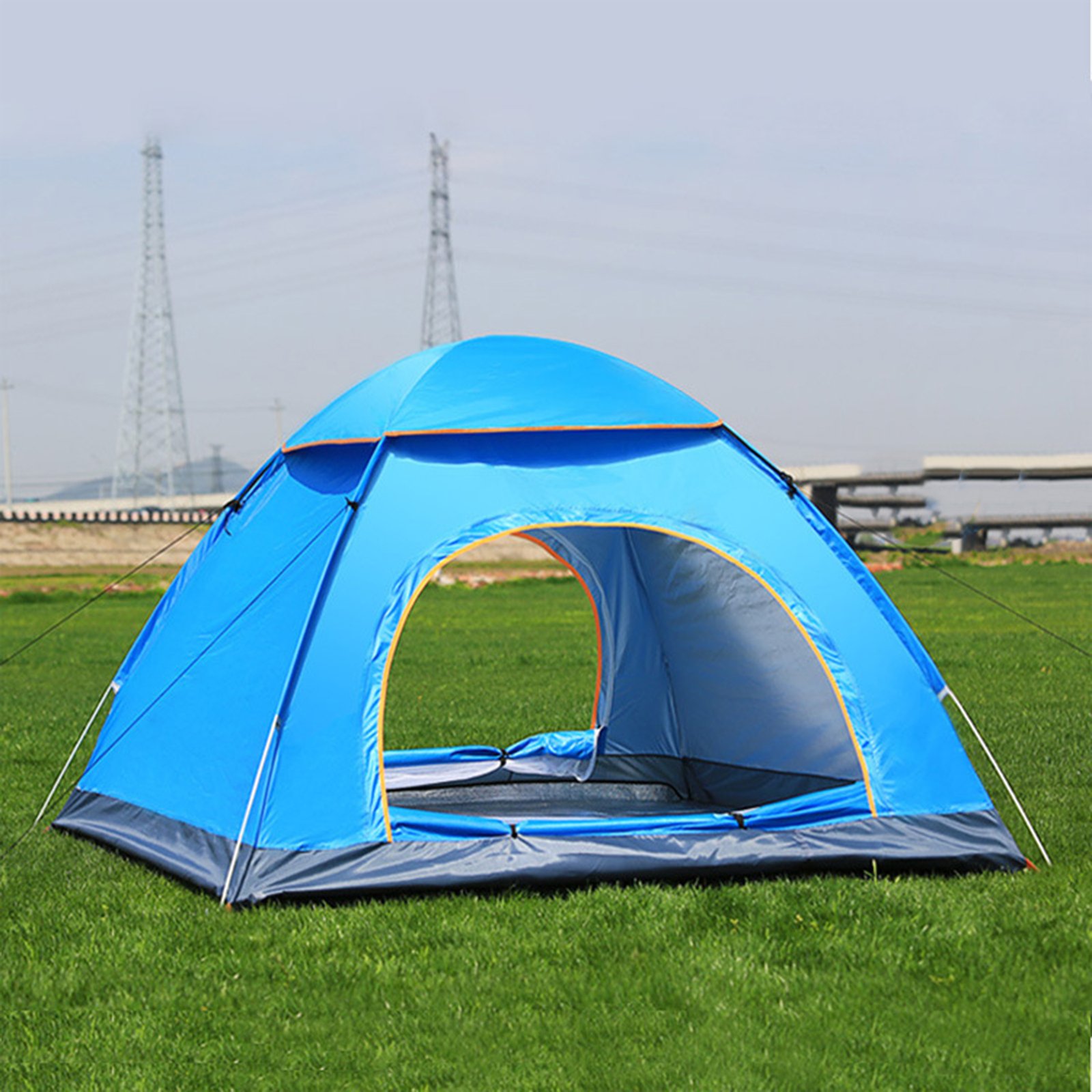 Single Layer 2 Person Auto Open Camping Tent