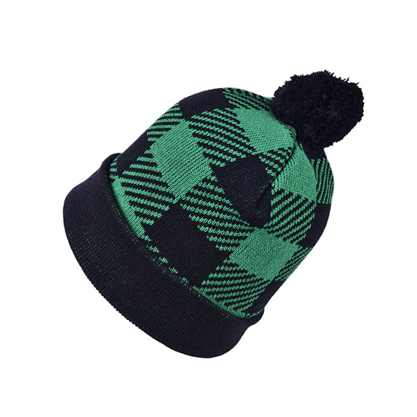 Plaid Knit Beanies