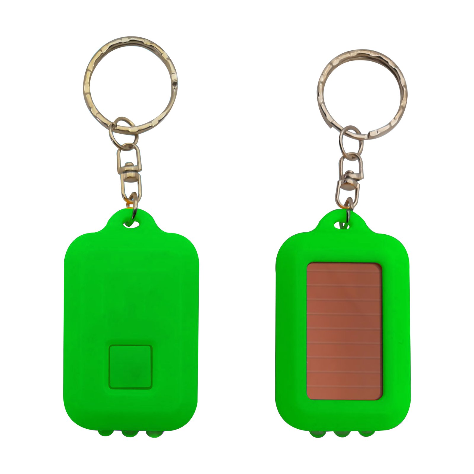 Solar Powered Led Flashlight Keychain