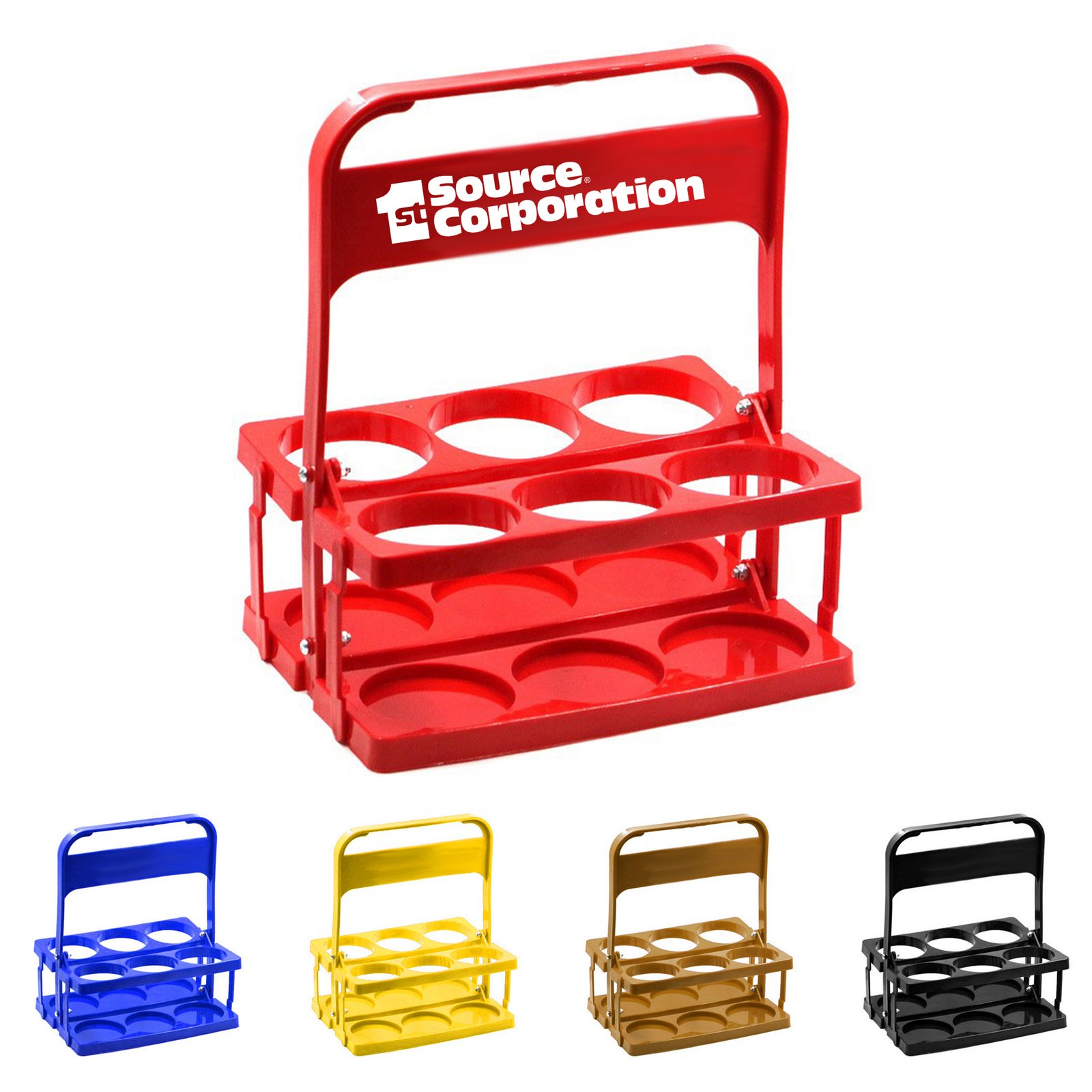 Plastic Folding Basket 6-Pack Beer Bottle Holder