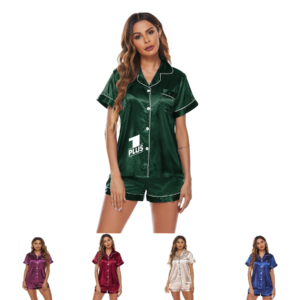Women’s Silk Satin Short Pajama Set Classic Style