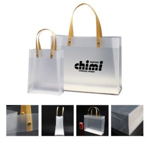 Clear plastic tote bag