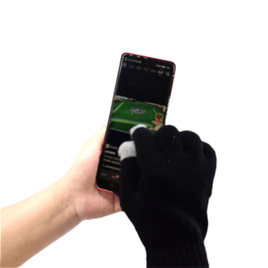 Full Color Winter Knit Texting Touchscreen Gloves