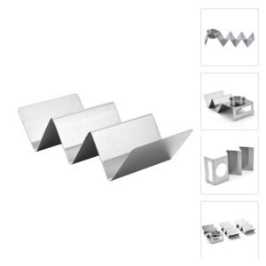 Stainless Steel Taco Holder Stand Set