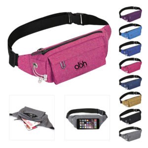 Heather Rounded 3 Pockets Fanny Pack