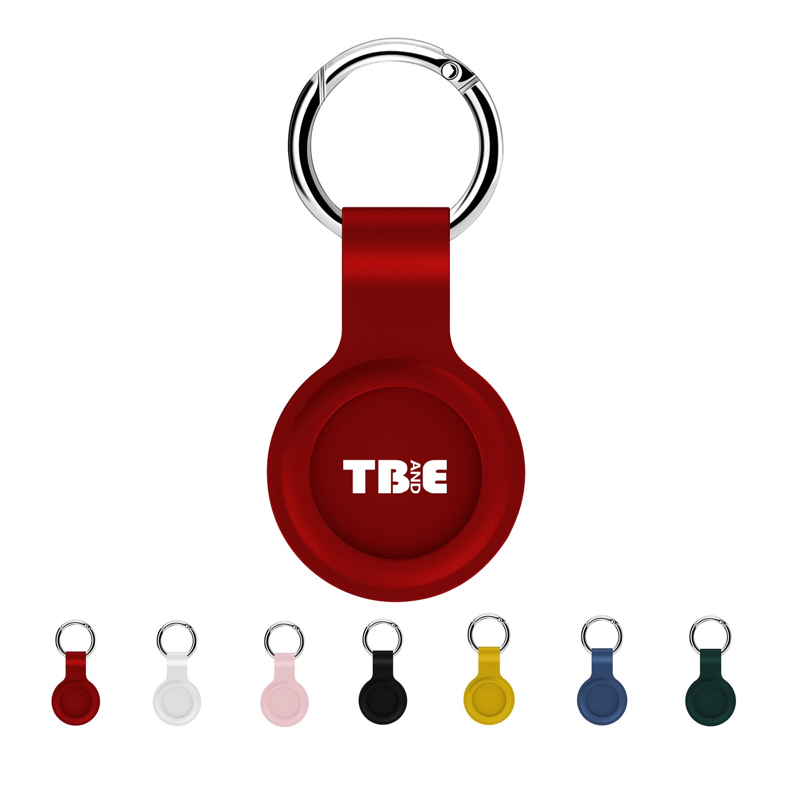 Round Air-tag Silicone Case With Keyring