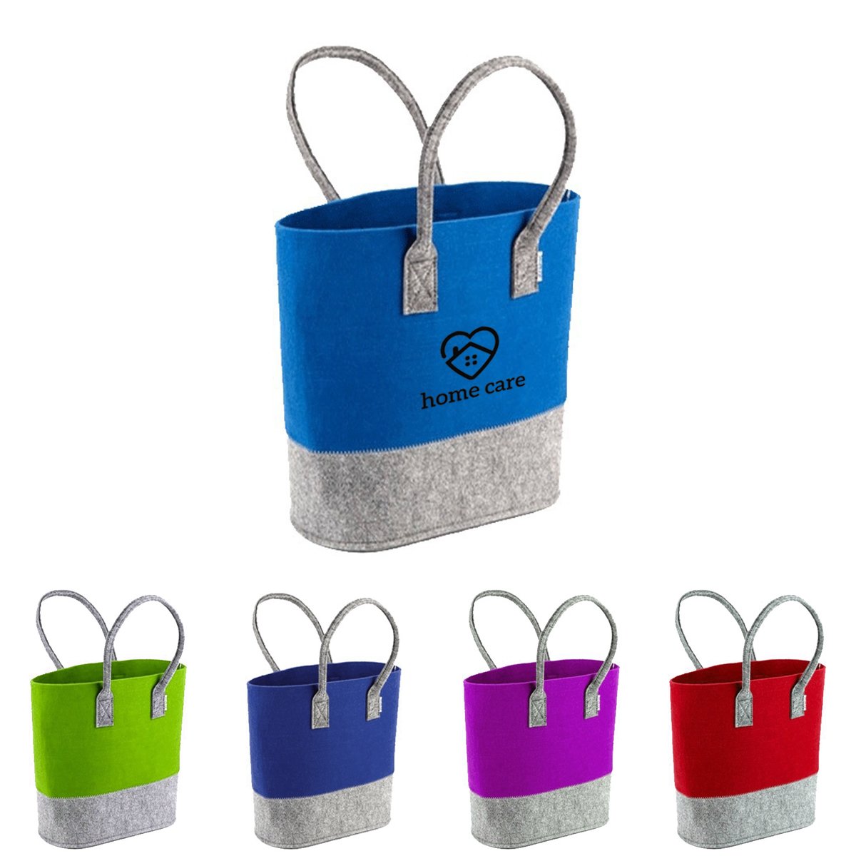 14" X13"X4" Felt Tote Bag