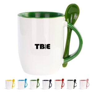 Colored Inner Mug With Spoon