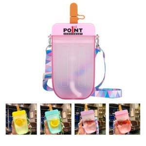 300ml Straws Bottles Popsicle with Strap