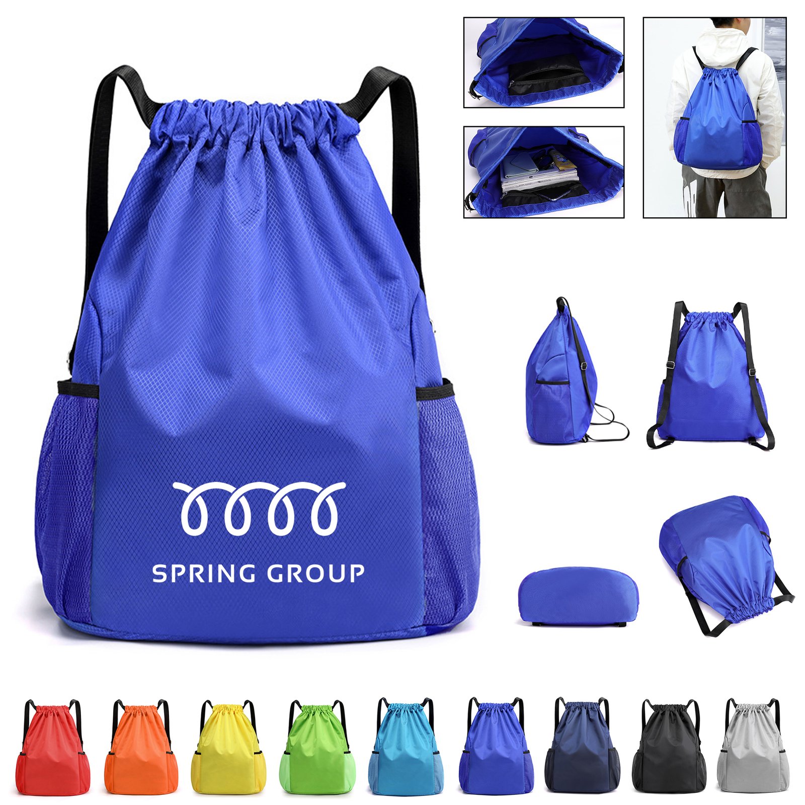Waterproof Sports Drawstring Backpack