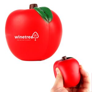 Customized Apple-Shaped PU Foam Stress Ball