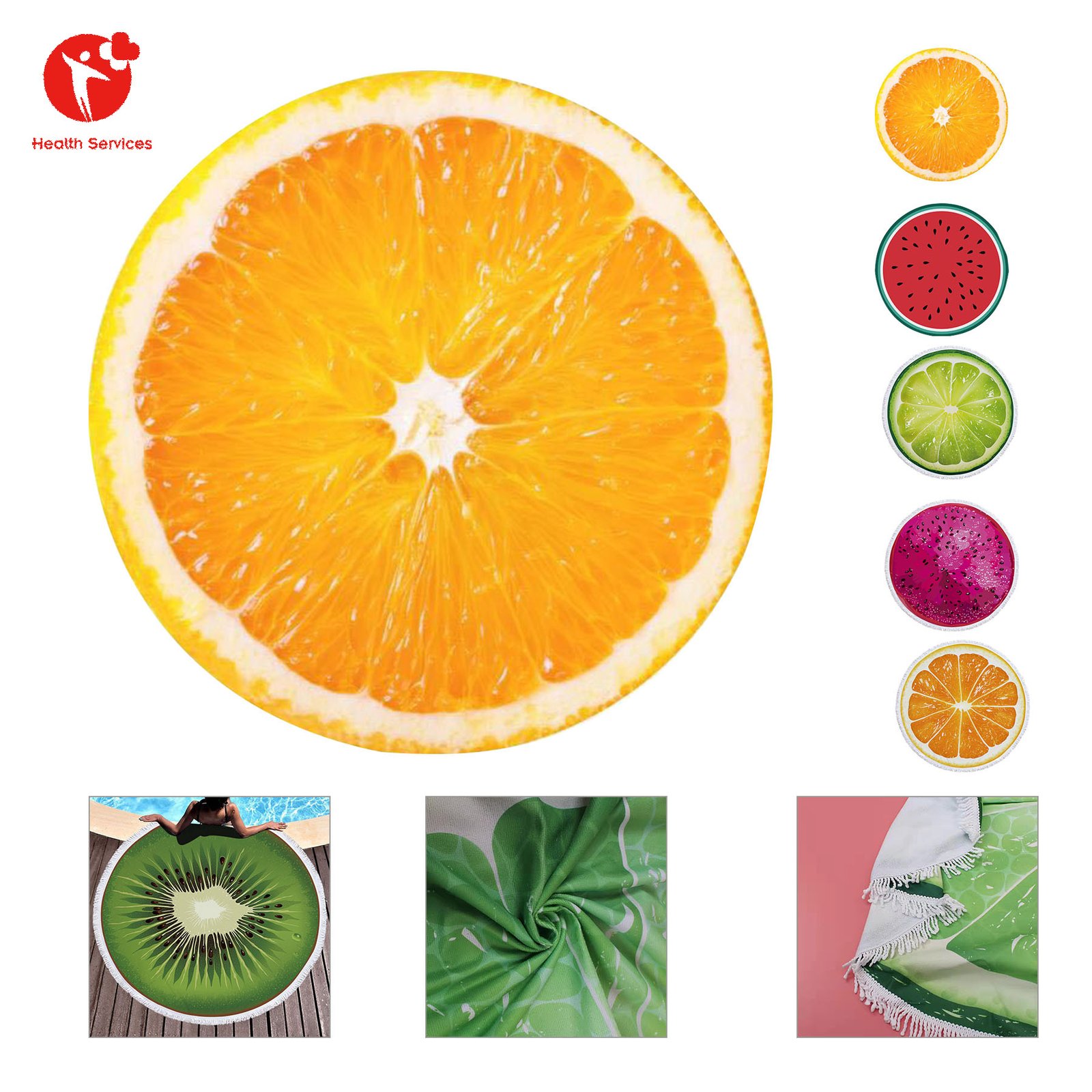 Full Color Microfiber Round Beach Towel