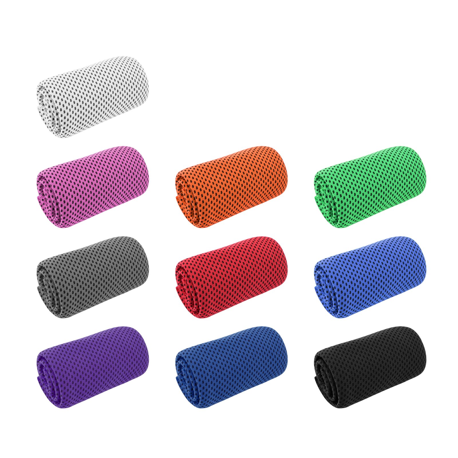 30.5" x 11" Polyester Gym Cooling Towel W/ Silkscreen Logo