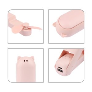 Personal USB Foldable Fan Mini Handheld Fan W/ Power Bank