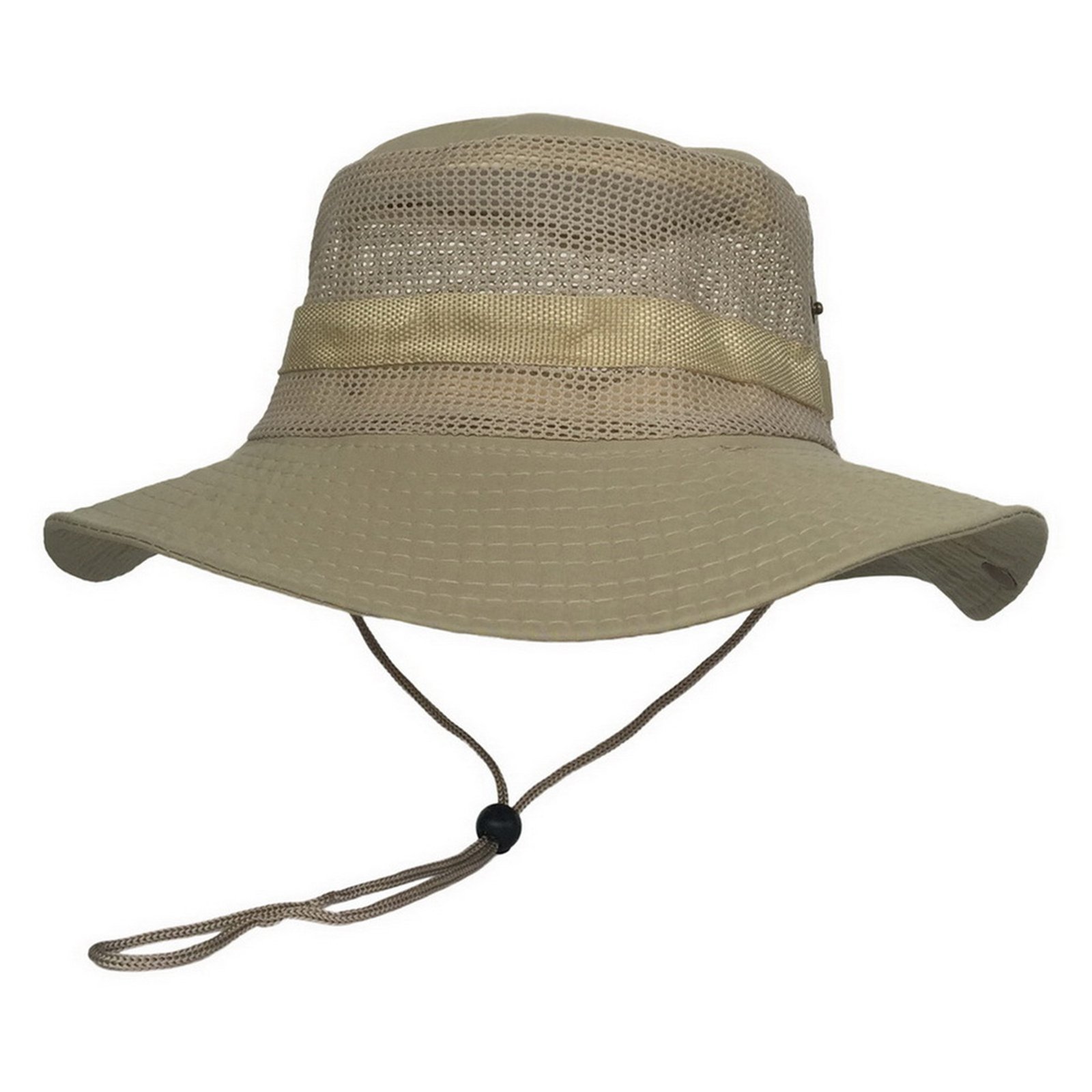 Wide Brim Mesh Sun Bucket Hat