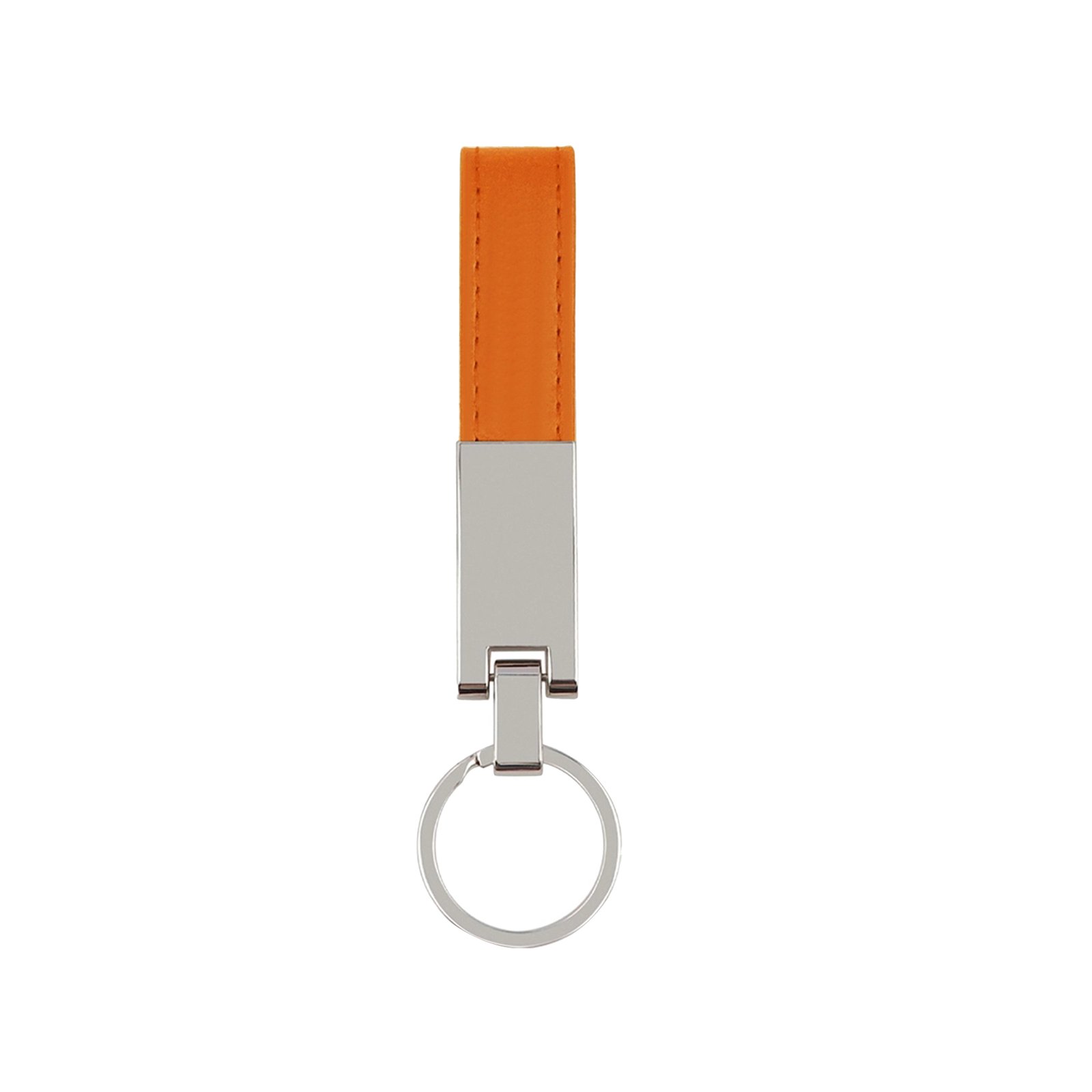 Leatherette Silver Key Ring