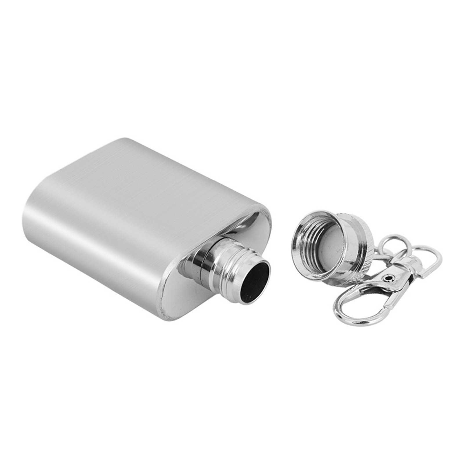 1Oz Stainless Steel Flask Bottle With Keychain