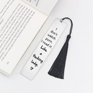 Rectangle Stainless Steel Bookmark with Tassel