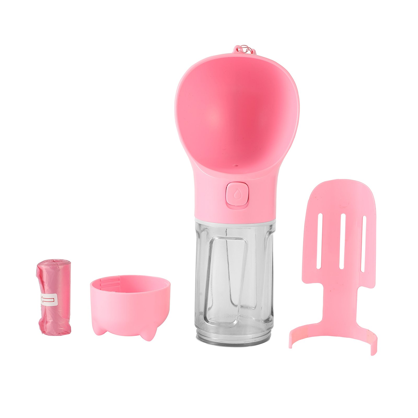 Portable 3 In 1 Pet Water Bottle Poop Bag Food Dispenser